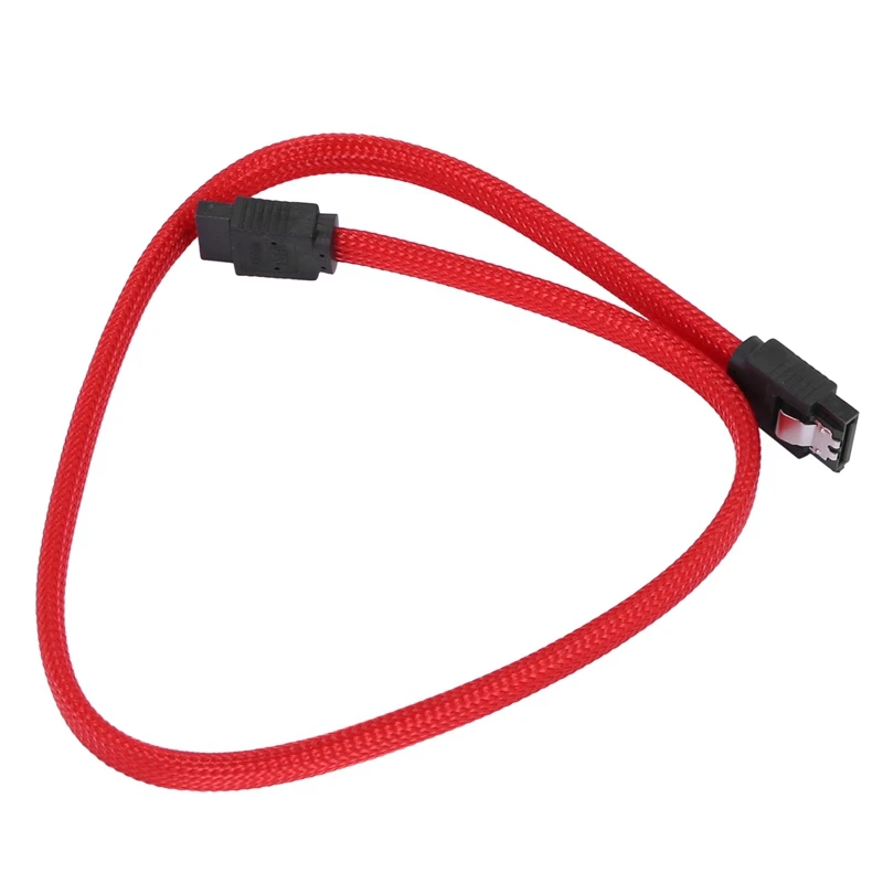

Y16A 50CM SATA 3.0 III SATA3 7pin Data Cable 6Gb/s SSD Cables HDD Hard Disk Data Cord with Nylon Sleeved Premium Version(Red)
