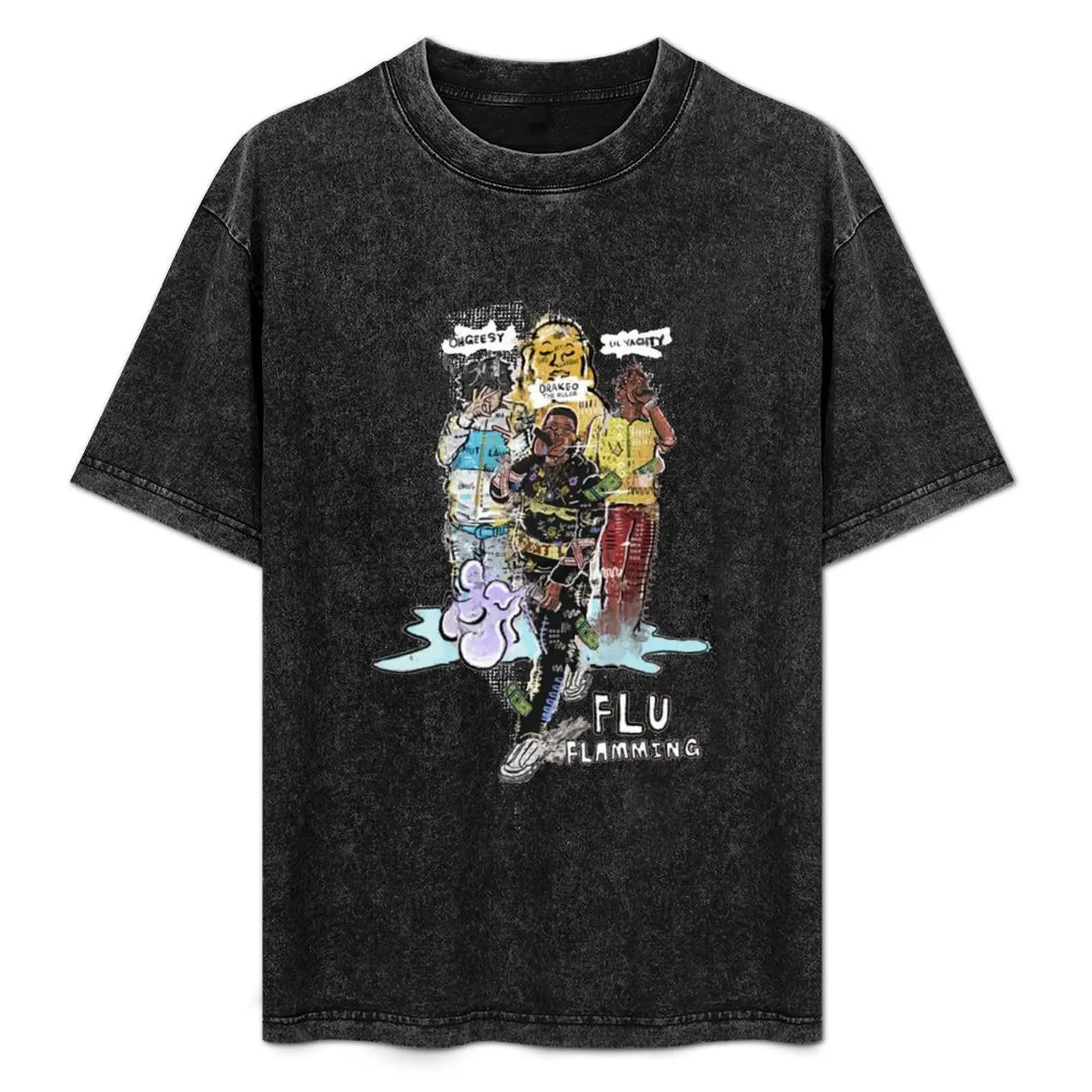 

Flu Flamming T-Shirt luxury clothing labubu oversizeds Anime t-shirt boys whites mens t shirt