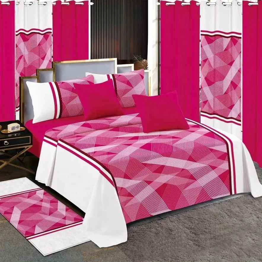 

# 26pcs Bedsheet Set Cotton King Size Curtains And Bedsheets Quilt Bedding Set Bedsheets Curtain And The Pillowcase Sets