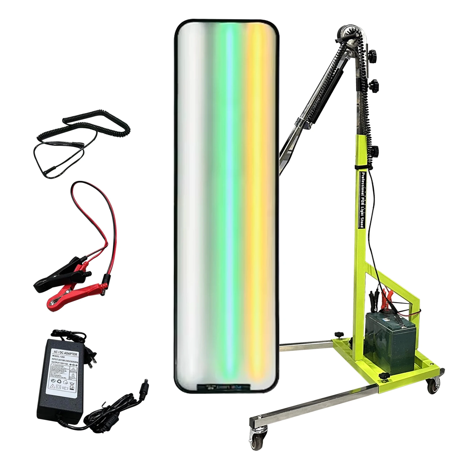 

Heavy Duty PDR Light with Green Light, Dent Repair Tools, LED Light Reflection Board with Adjustable Hydraulic Holder