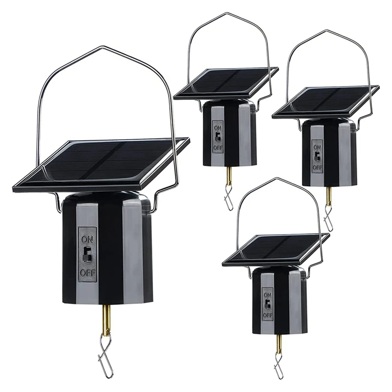 

4Pcs Solar Powered Wind Spinner Motor Solar Energy Hanging Rotating Motor Revolving Wind Chime Spinner Motor Kits For Display