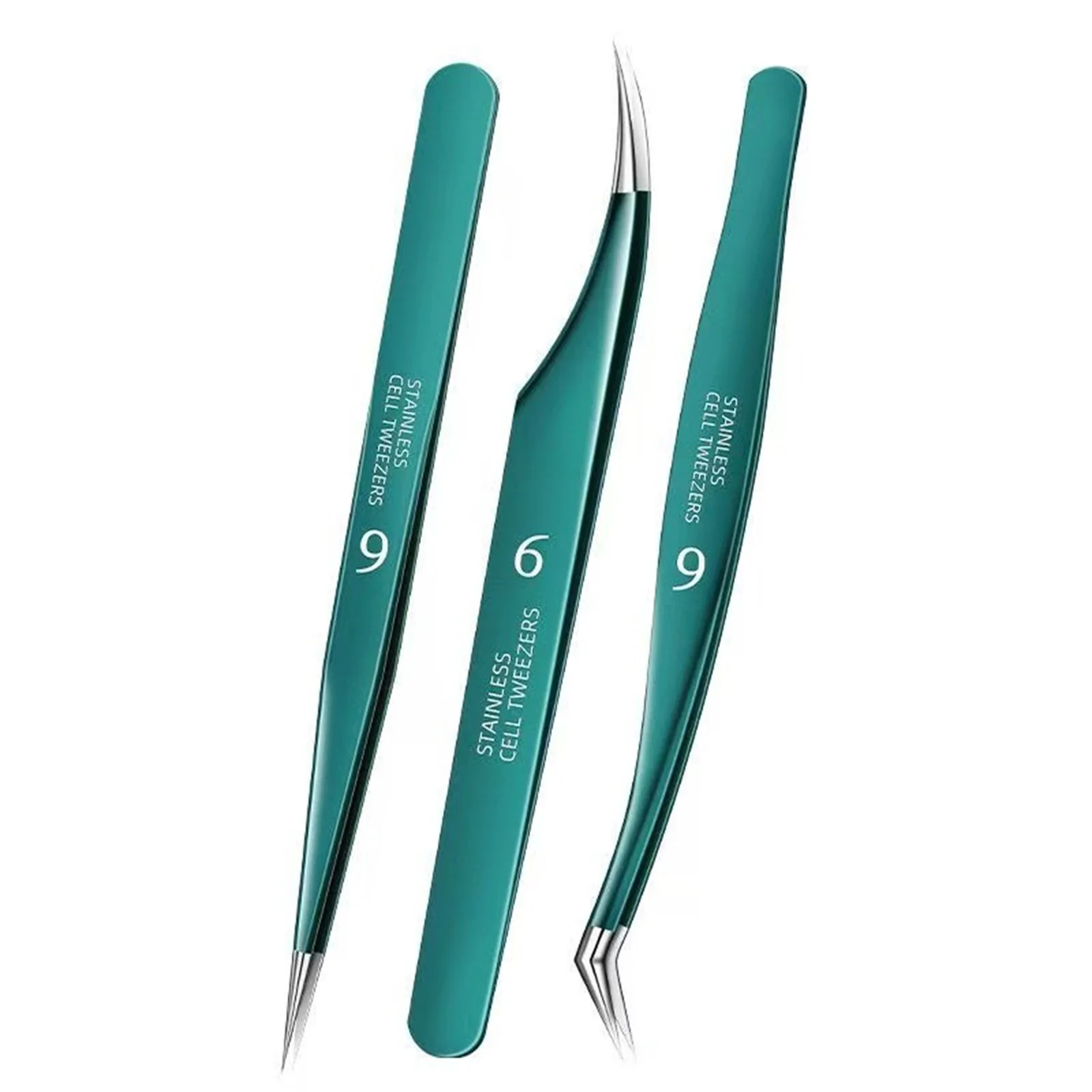 Valse wimperpincet Roestvrijstalen precisiepunt voor wimperverlenging en professionele make-uptool