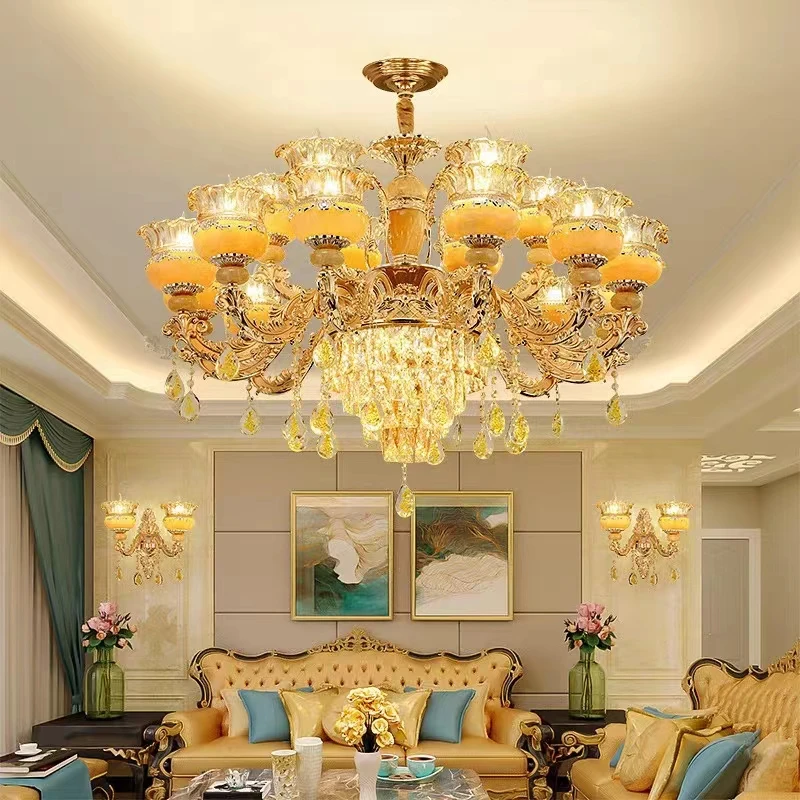 

Хрустальные светильники Jade Bbedroom Dining Room 2025: Новые люстры для гостиной в европейском стиле, роскошные основные светильники для виллы