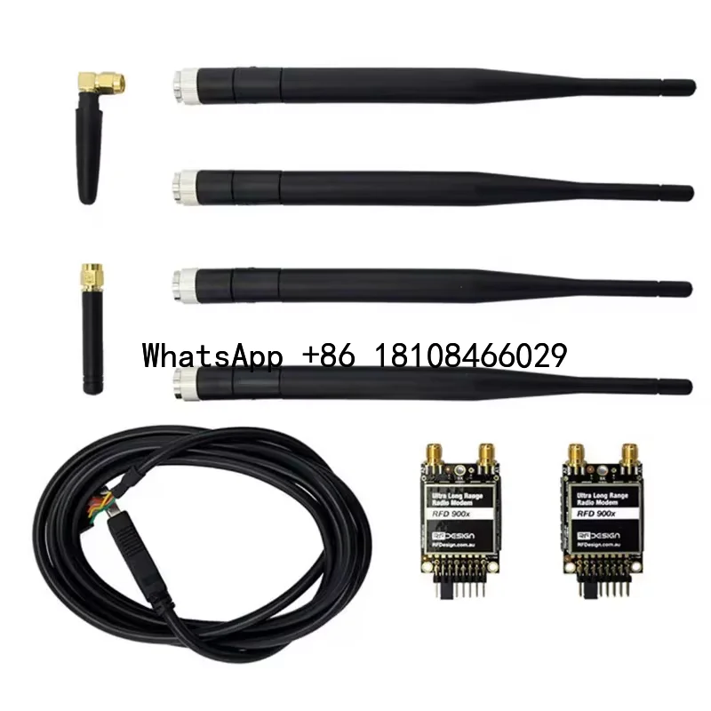 

900X 40km Long Range Telemetry Radio Modem Transmitter with Diversity FTDI Antenna for APM PIX 3DR RFDesign Remote RC Drone