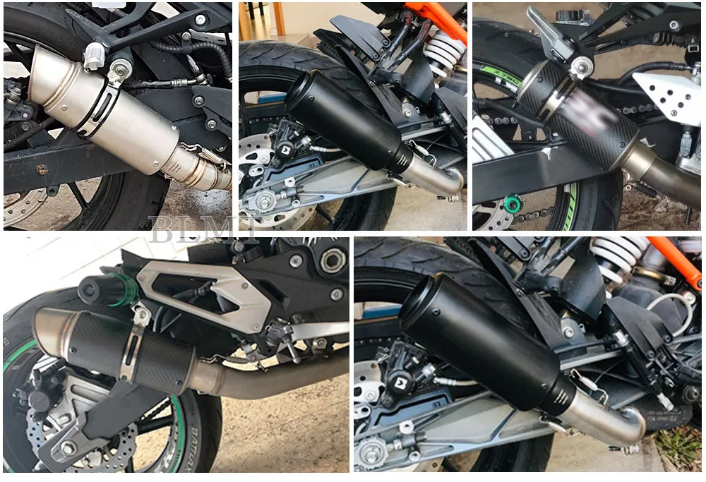 51 مللي متر 60 مللي متر موتو rcycle العادم sc الخمار ألياف الكربون proyect موتو الهروب مع DB القاتل ل Z400 MT07 MT09 R3 R25 Z650 z250 z300