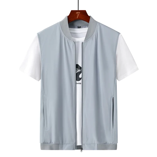 Imagen 1 del producto Chaleco ultrafino de verano para hombre, chaqueta transpirable de secado rápido con hombros sin mangas, camiseta interior de ocio para pesca y escalada al aire libre