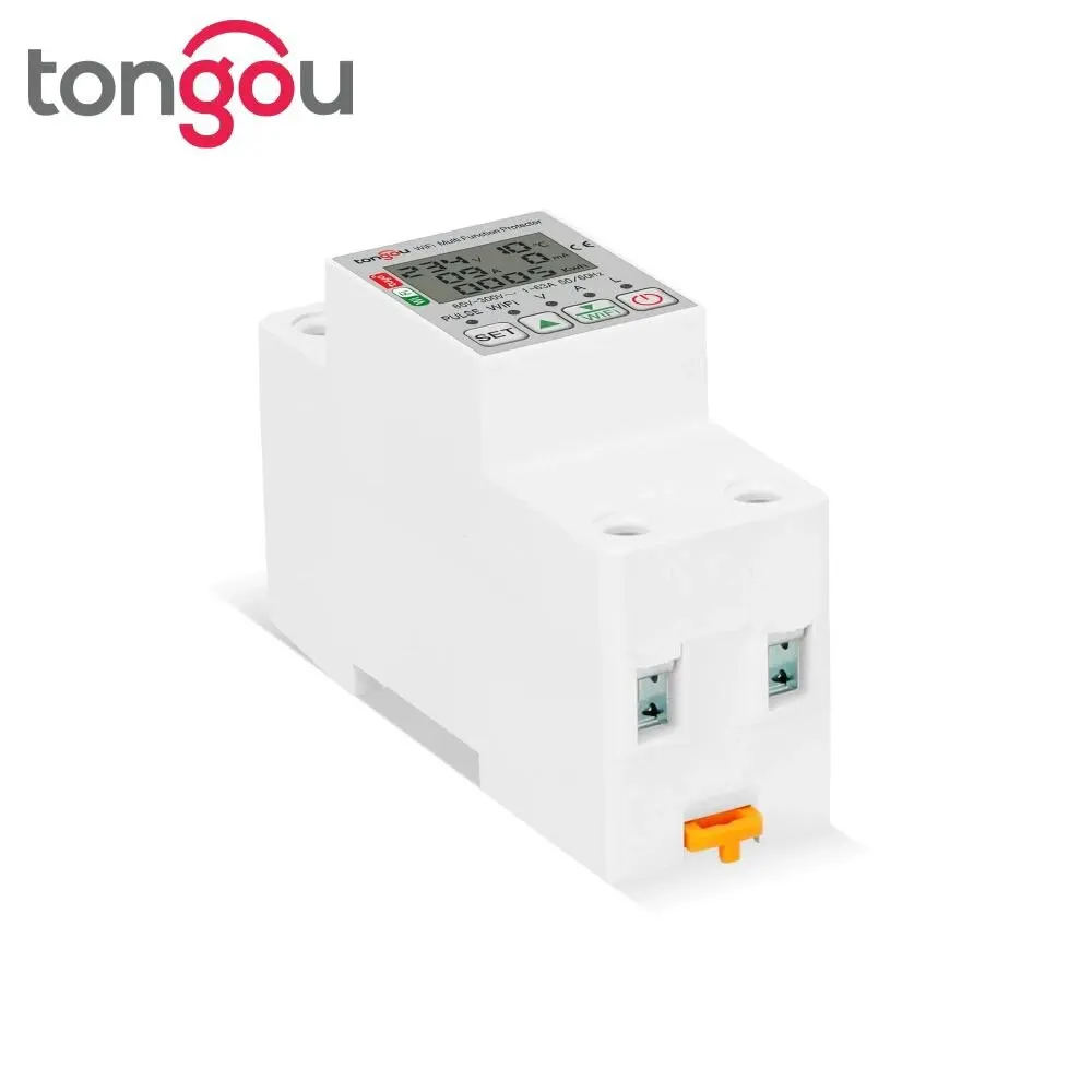 TONGOU 63A 110V 220V SmartLife misuratore di energia WIFI Timer interruttore di misurazione Kwh con corrente di tensione e protezione dalle perdite