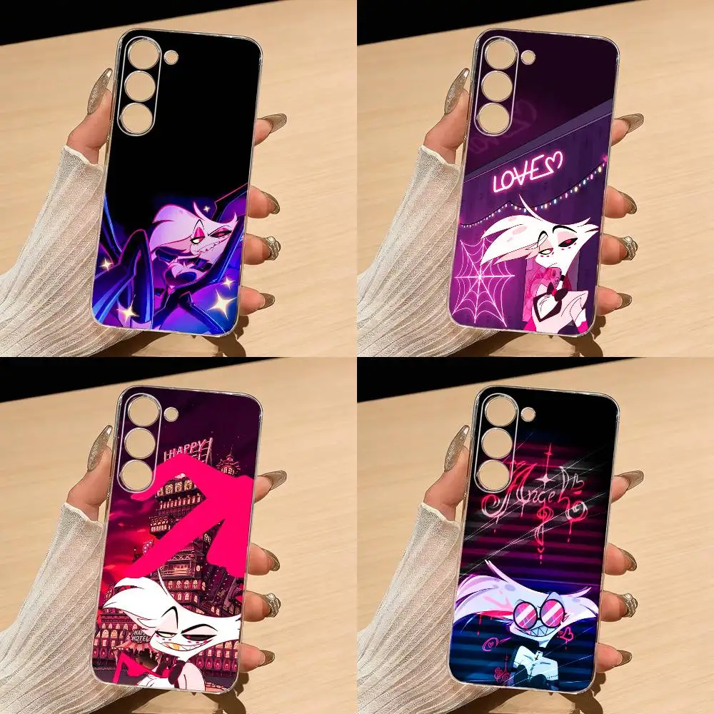 Angel Dust H-Hazbin H-Hotel Phone Case For Samsung S25,S24,S21,S22,S23,S30,Ultra,S20,Plus,Fe,Lite Transparent Cover