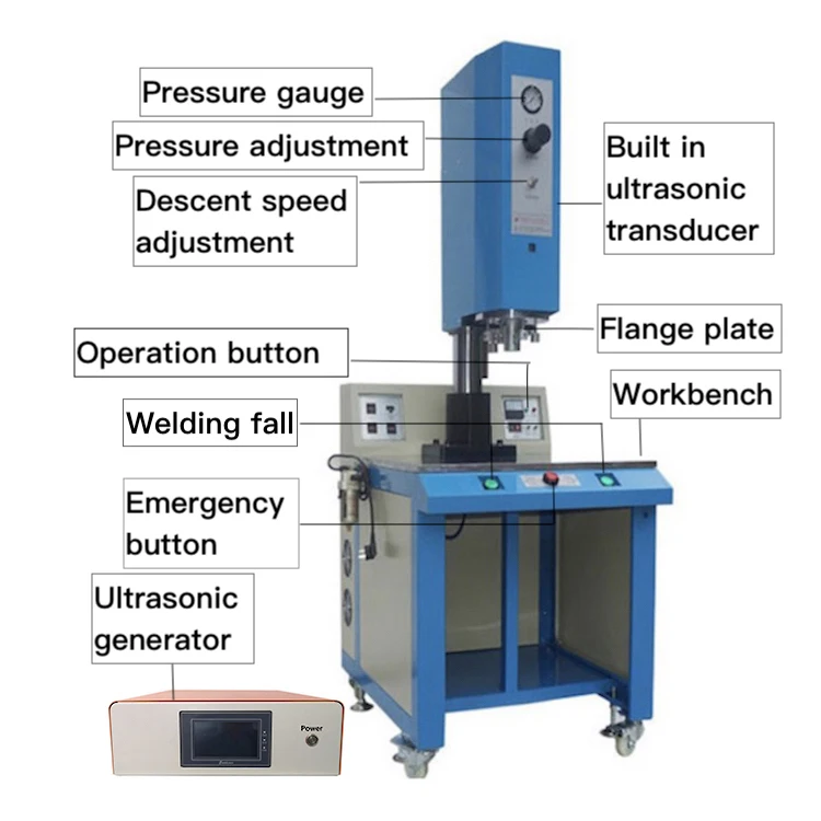 Mesin las plastik ultrasonik, 20KHZ 2600W buatan Tiongkok