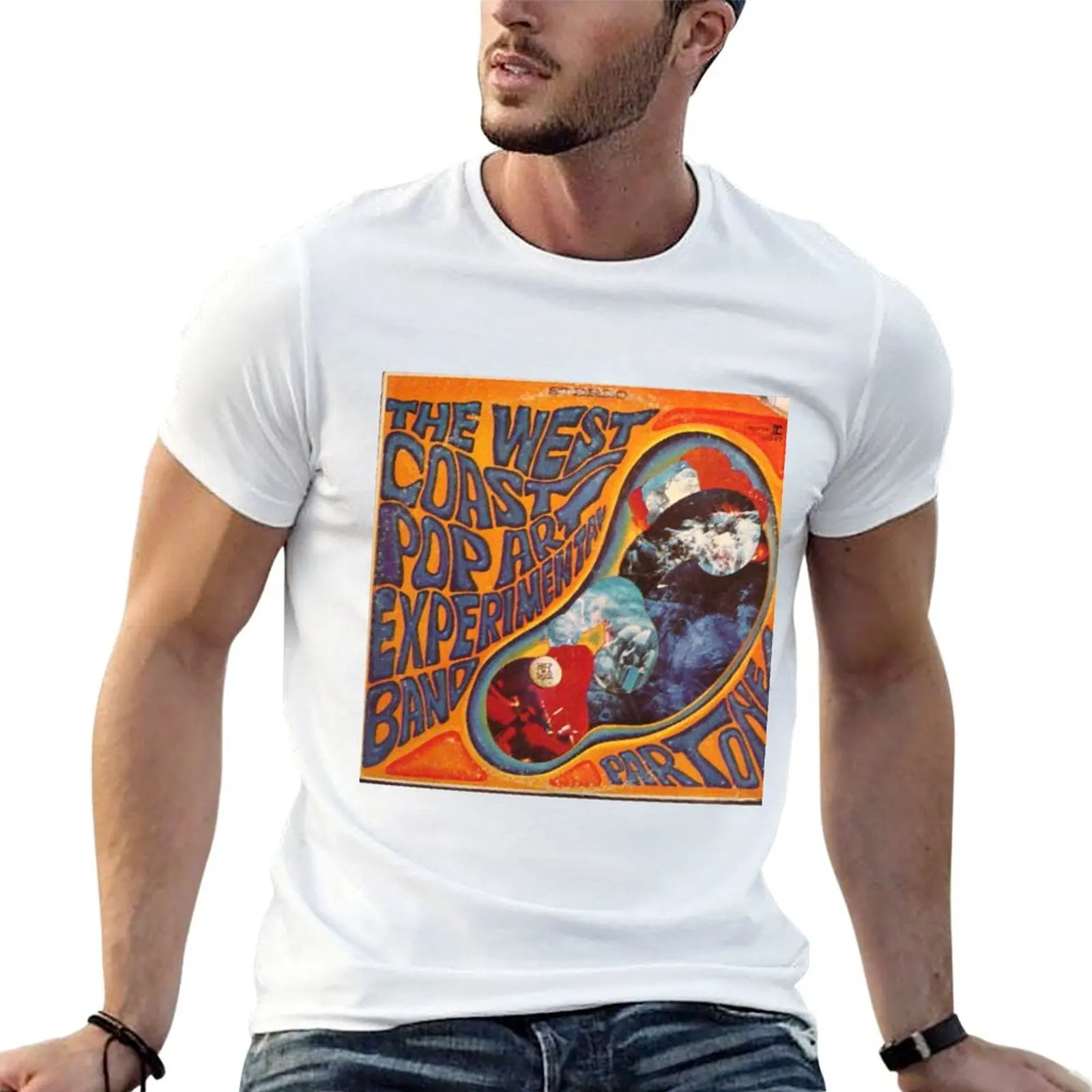 Camiseta de la banda experimental West Coast Pop Art, camiseta de Acid Rock, camiseta de algodón personalizada, paquete de camisetas de algodón, camiseta para hombre