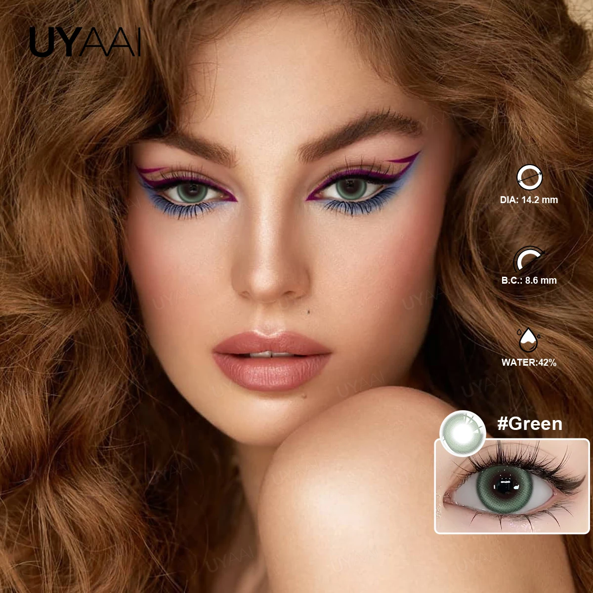UYAAI NEUE Kontaktlinsen Beauty Blaue Augen Farblinsen Große Augen Natürliche Braune Linsen Kosmetik Graue Augenlinsen Make-up Grüne Schönheit – Detail 22