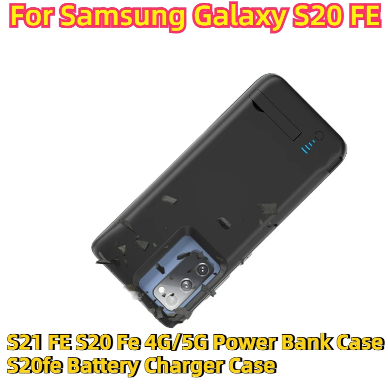 

For Samsung Galaxy S20 FE Portable Extended Charging Case Galaxy S21 FE S20 Fe 4G/5G Power Bank Case S20fe Battery Charger Case