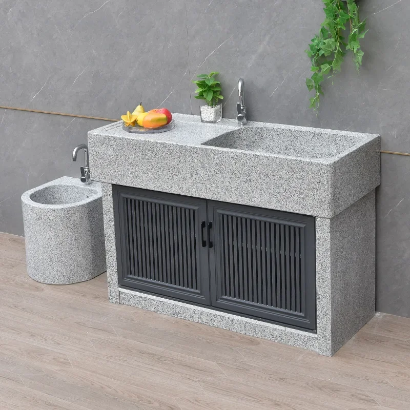 Marble Sink Stone Laundry Pool Outdoor Courtyard Vegetable Pool Outdoor Stone Sink Balcony Home Outdoor