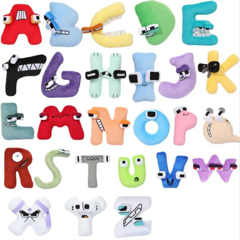 26pcs Letters Plushes Alphabet Lore But are Plush Toys Alphabet Lore But are Peluches Soft Stuffed Figure Dolls Halloween Gifts