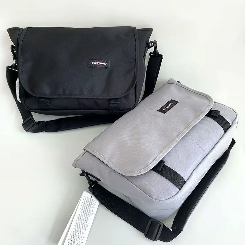 Black Gray Large Capacity  Waterproof Messenger Crossbody Shoulder Bag Students Computer Laptop Tablet Travel Satchel Men Women