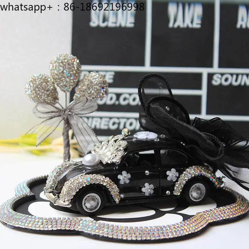 Alloy Car Model Creative Colorful Bow Car Model Drill Ornament Car Interior