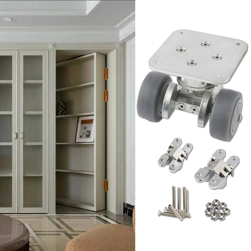 

Hardware Murphy Apartment Wall House Electric Closet Interior Kits Invisible Concealed Secret Room Hidden Bookcase Doors Hinge