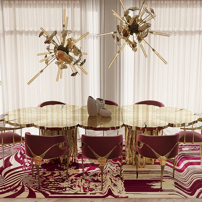 Irregular special-shaped dining table