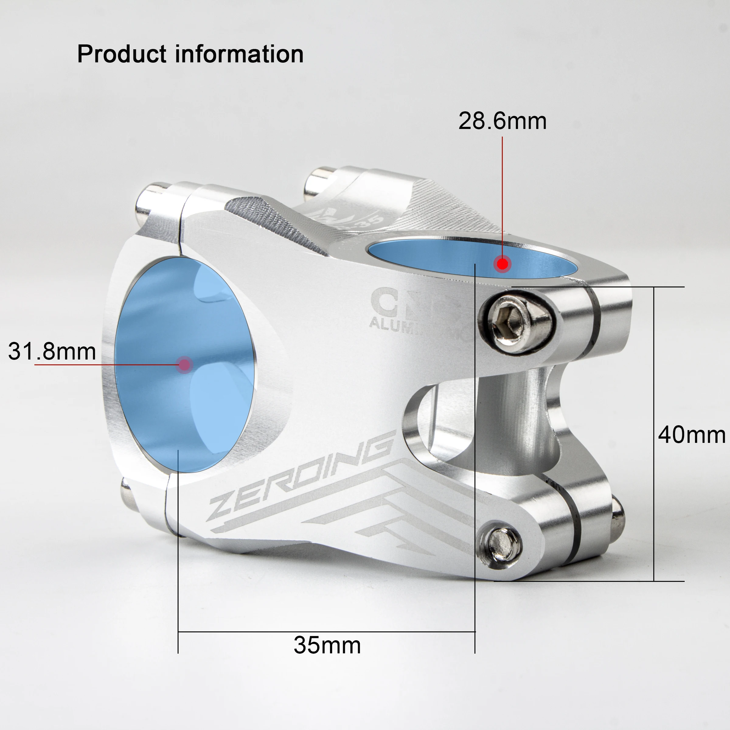 EVOSID MTB Road Bike Stem CNC Mountain Bicycle Bridge Short Handlebar Stem Power 31.8mm High Strength Climbing Riser