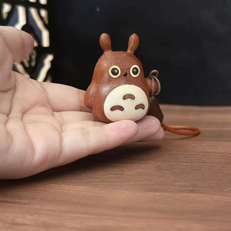 NEW Wooden Carving Cat Ornament Creative DIY Keychain Pendant Desktop Accessories miniature items Home Decor Birthday gift