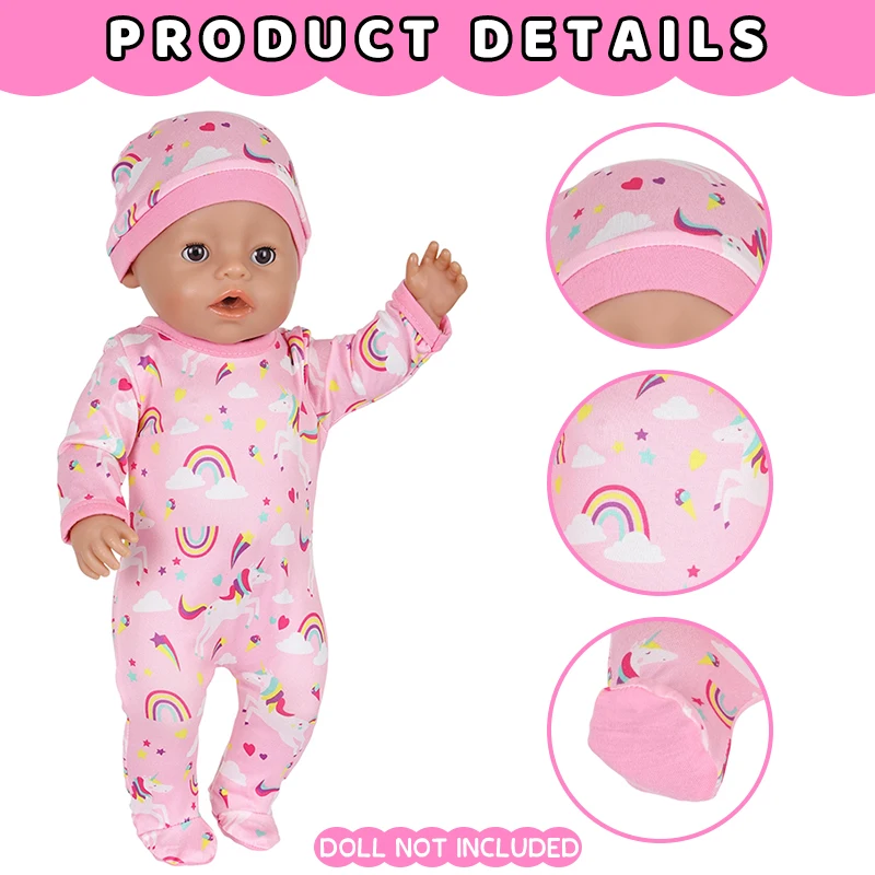 

Один 16-18 дюймов, 46,64 см, розовый мультяшный узор, кукла, платье, набор, кукла-рерождение, кукла для новорожденных, создание детских игрушек, подарок на фестиваль