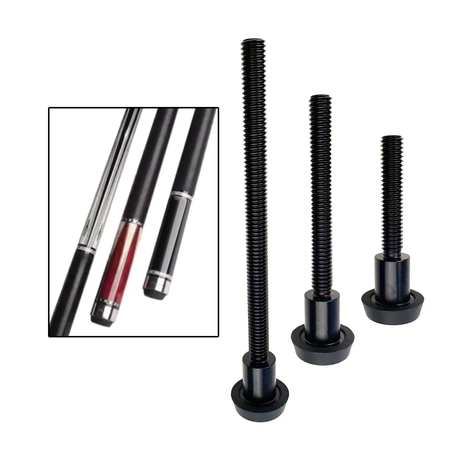 Billiard Cue Extension Bumper Pool Cue Extension Connected Back Plug Screw Replacement Part for Billiard Cue
