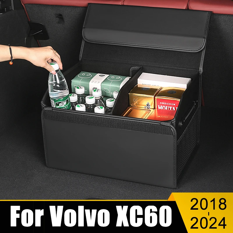 

Car Trunk Storage Box Large Capacity Multiuse Package Portable Tools Holder For Volvo XC60 2018 2019 2020 2021 2022 2023 2024