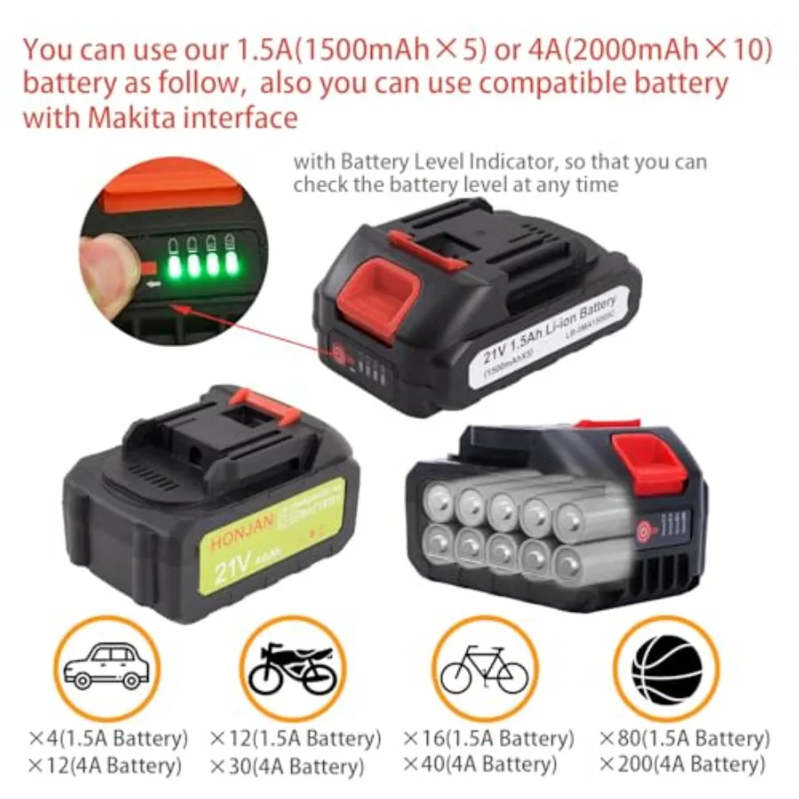 منفاخ الإطارات ضاغط الهواء المحمول مع مجموعة خراطيش الإطارات BlueNB 4A للتضخم السريع والفعال في حالات الطوارئ #6