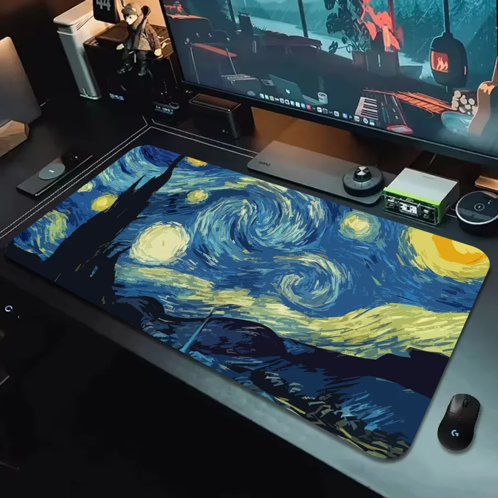 Van Gogh Art Painting  Mousepad Large Gaming PC Compute Gamer Keyboard Mouses