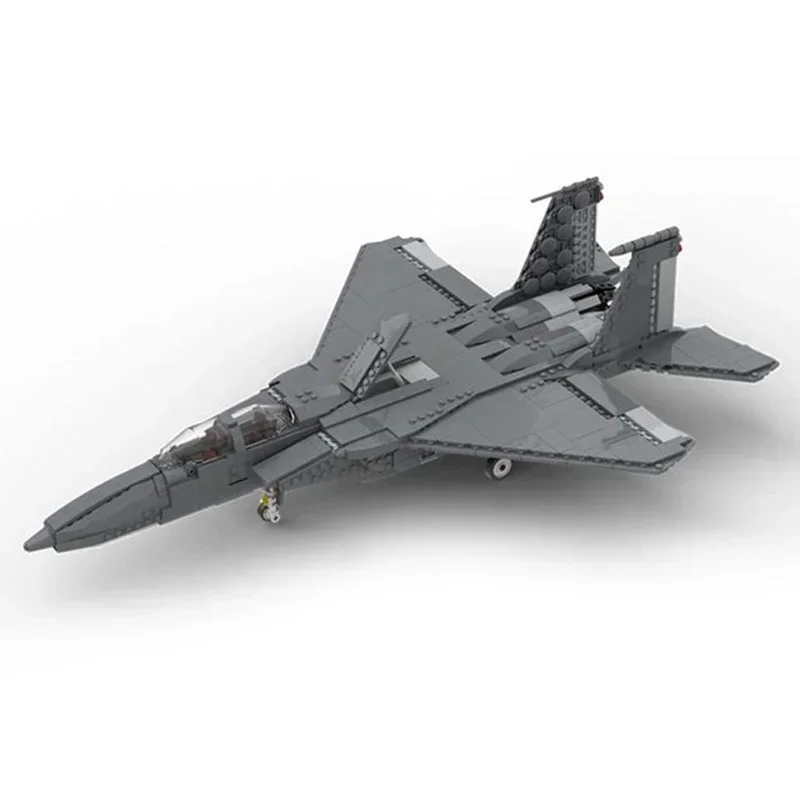 Militaire Model Moc Bouwstenen F-15 E Strike Eagle 1:33 Vechter Technologie Blokken Geschenken Kerst Speelgoed DIY Sets Montage