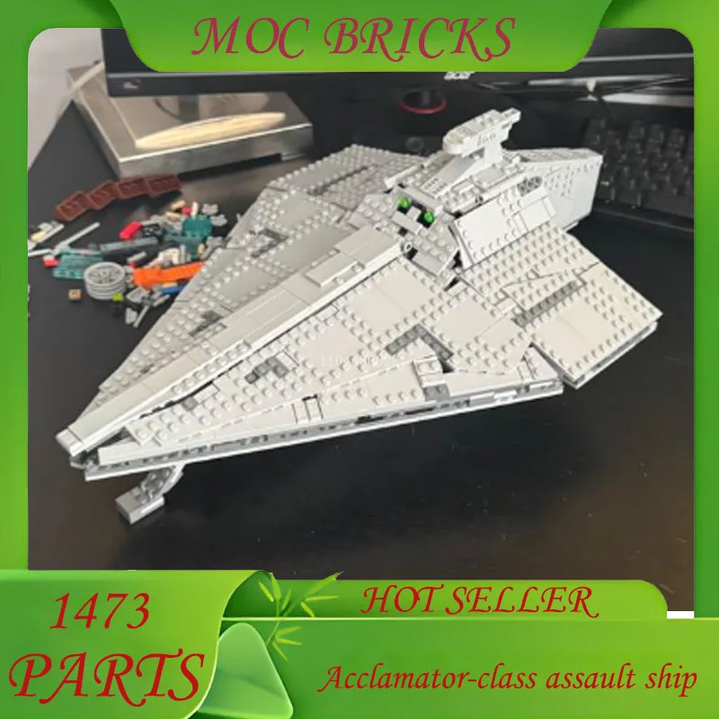 تخصيص 1473 أجزاء سفينة الفضاء سلسلة Acclamator-class Assault Ship MOC War نموذج لتقوم بها بنفسك تجميعها سفينة حربية اللبنات هدية