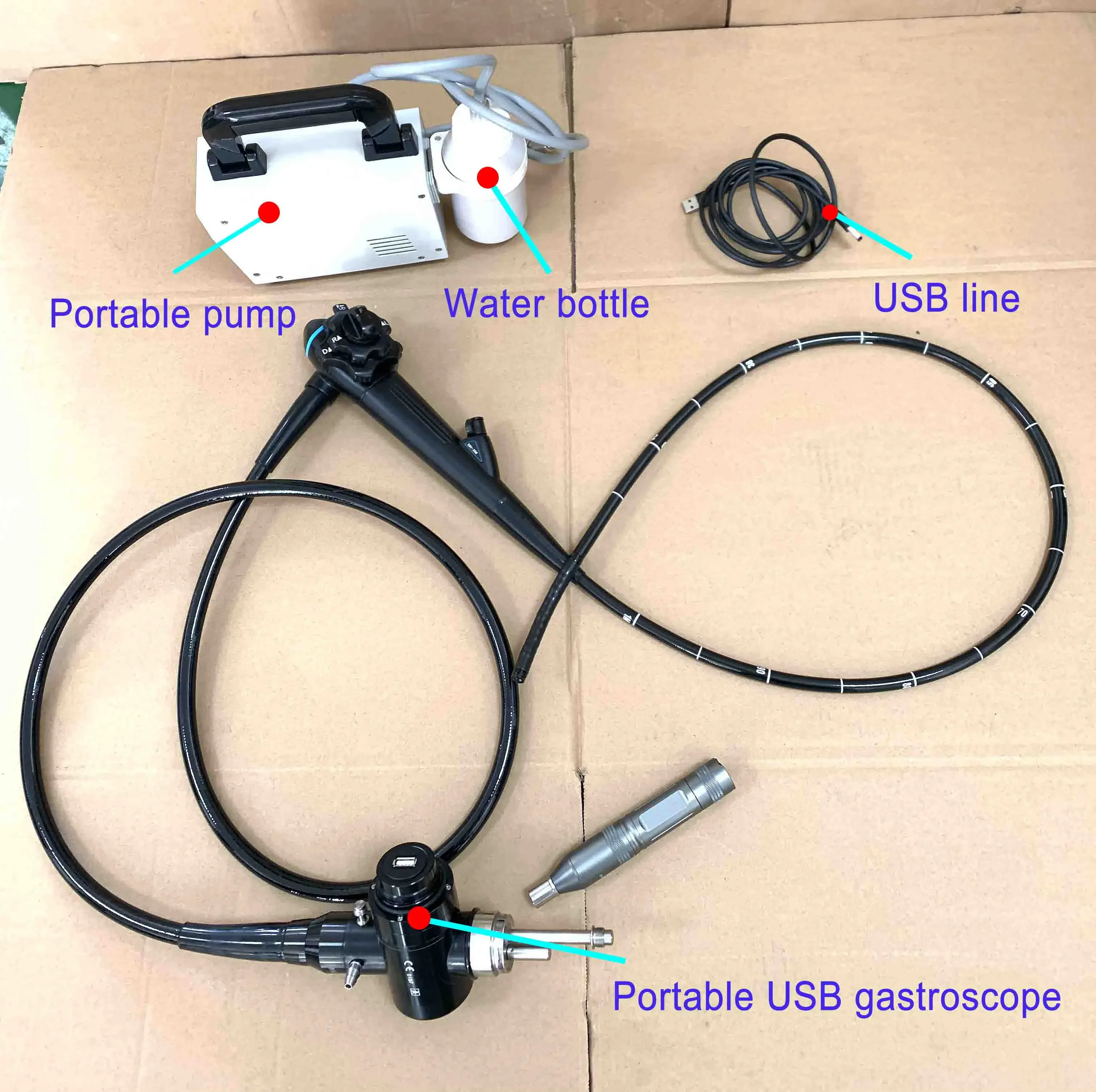 LTEG22 Medical Portable Endoscope Flexible USB Video Colonoscopy set