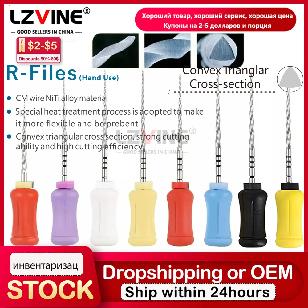 

Dental Tools Gold Flexible Files Hand Endo Rotary F4 F5 Golden Endodontic Files 21/25mm NITI Endo Titainium Instrument Dentistry