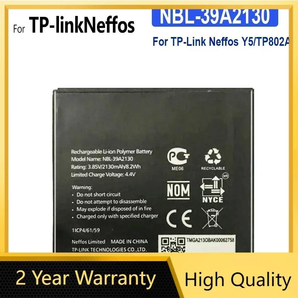 

Battery for TP-Link Neffos Y5 TP802A, 2130mAh, NBL-39A2130 Battery