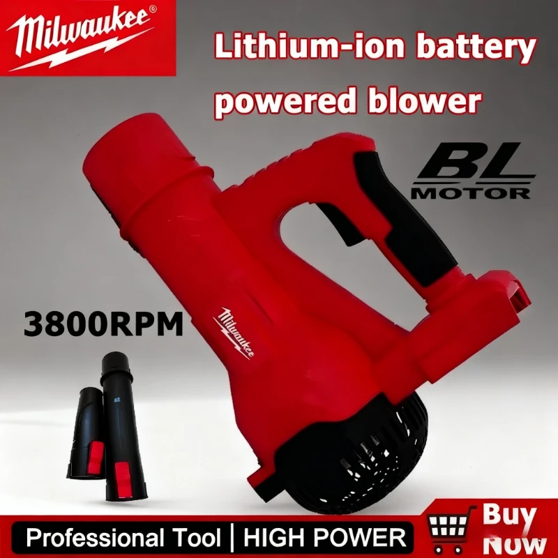 

Milwaukee Cordless Efficient Leaf Blower 38000RPM Clean Air Blower Brushless Handheld Turbo Blower Power Tool 18V Battery