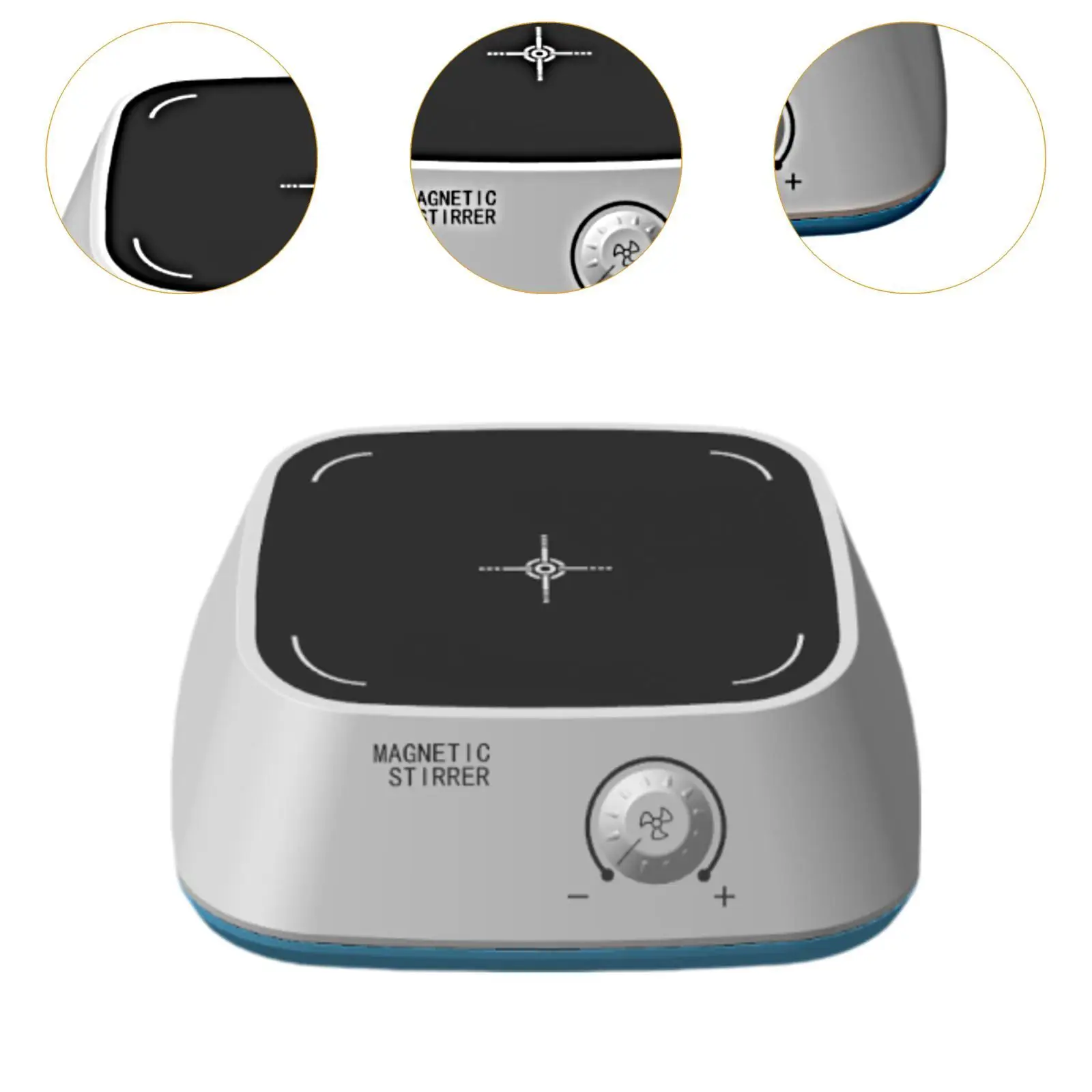 เครื่องผสมแม่เหล็ก 3000PRM Max กวนความจุ 3000ml กวนอย่างสม่ําเสมอน่ายแผ่นผัดสําหรับห้องเรียนบ้านโรงเรียนพื้นที่ทํางาน Lab