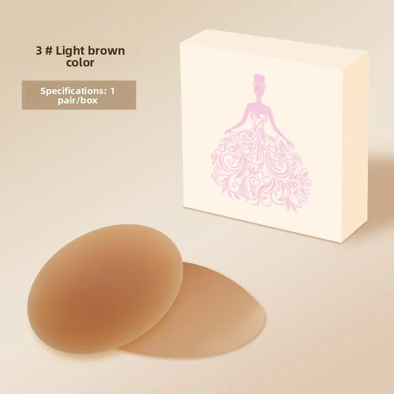 أغطية حلمات من السيليكون للنساء، فطائر اللحم الصلبة غير المرئية - رفيعة للغاية، مضادة للانزلاق لفساتين الزفاف والقمصان #4