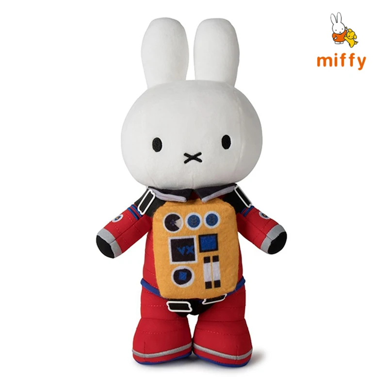 Kawaii Miffy 봉제 인형 만화 34cm 65 주년 기념 시리즈 인형 장난감 애니메이션 액세서리 완벽한 생일 선물