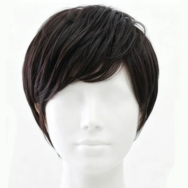 Auntie, Mom Style Natural Black Short Hair, Daily Wig For Going Out, Simple Hairstyle For Middle-Aged And Elderly People