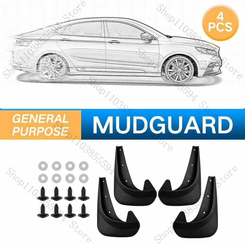 

Mudguard For Universal general puepose Front Rear 4pcs Mudflaps Mudguards Car Accessories Auto Styline Splash Guard Fender