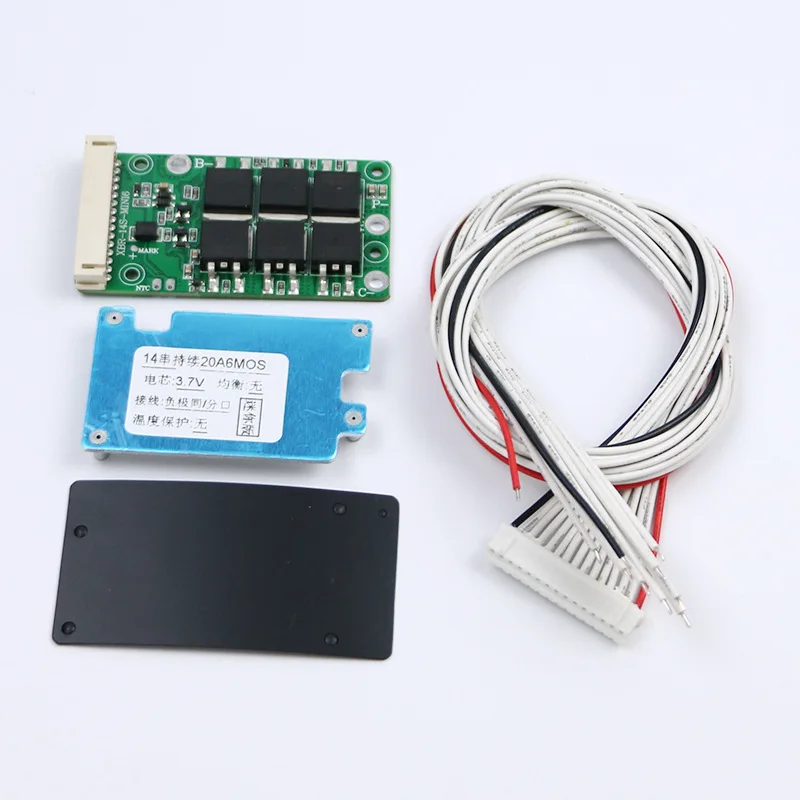 BMS 14S 15A 20A 52V MINI6 MOS Ternary Iron Lithium Battery Charge Protection Board With Balance Temperature Controlpower