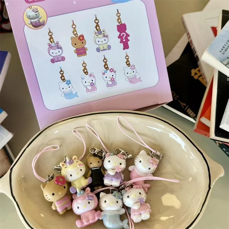 1 قطعة Miniso مرحبا كيتي الهاتف سحر الحبل الوردي Kawaii الإبداع دلاية من الراتنج سلاسل المفاتيح معلقة حبل محرك USB الرافعة #4