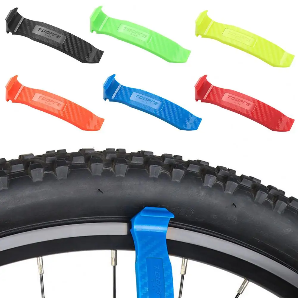 12*2.5cm Bike Tire Lever With Deflation Device Double-Head Lightweight Road Mountain Bicycle Tire Removal Tools Bike Accessories