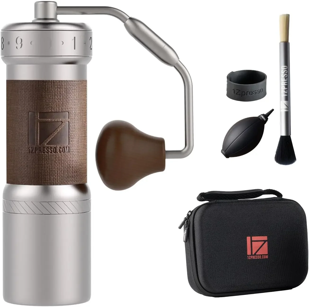 

K-Ultra Manual Coffee Grinder Silver with Carrying Case, Assembly Consistency Grind Stainless Steel Conical Burr