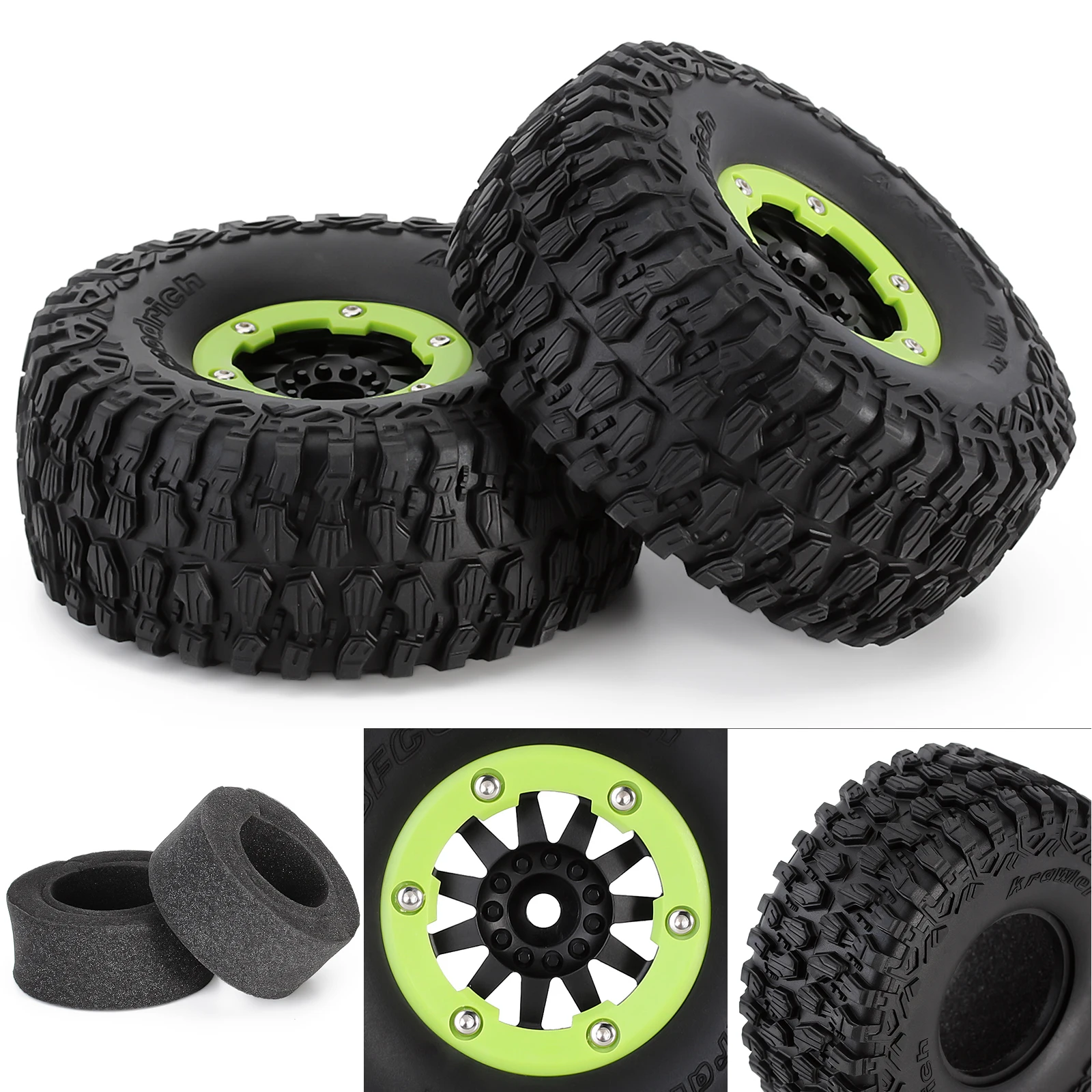 AUSTARHOBBY 17mm Hex RC Wheels and Tires 2.8in for 1/7 Desert Short Course Truck UDR Traxxas Off-road Buggy RC Car