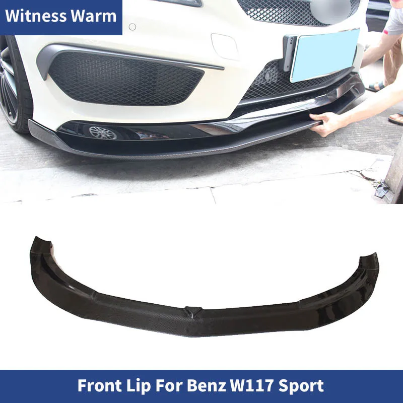 Cla Carbon Fiber Car Front Lip Bumper Spoiler for Mercedes Benz C117 W117 Cla200 Cla220 Cla260 2014 2015