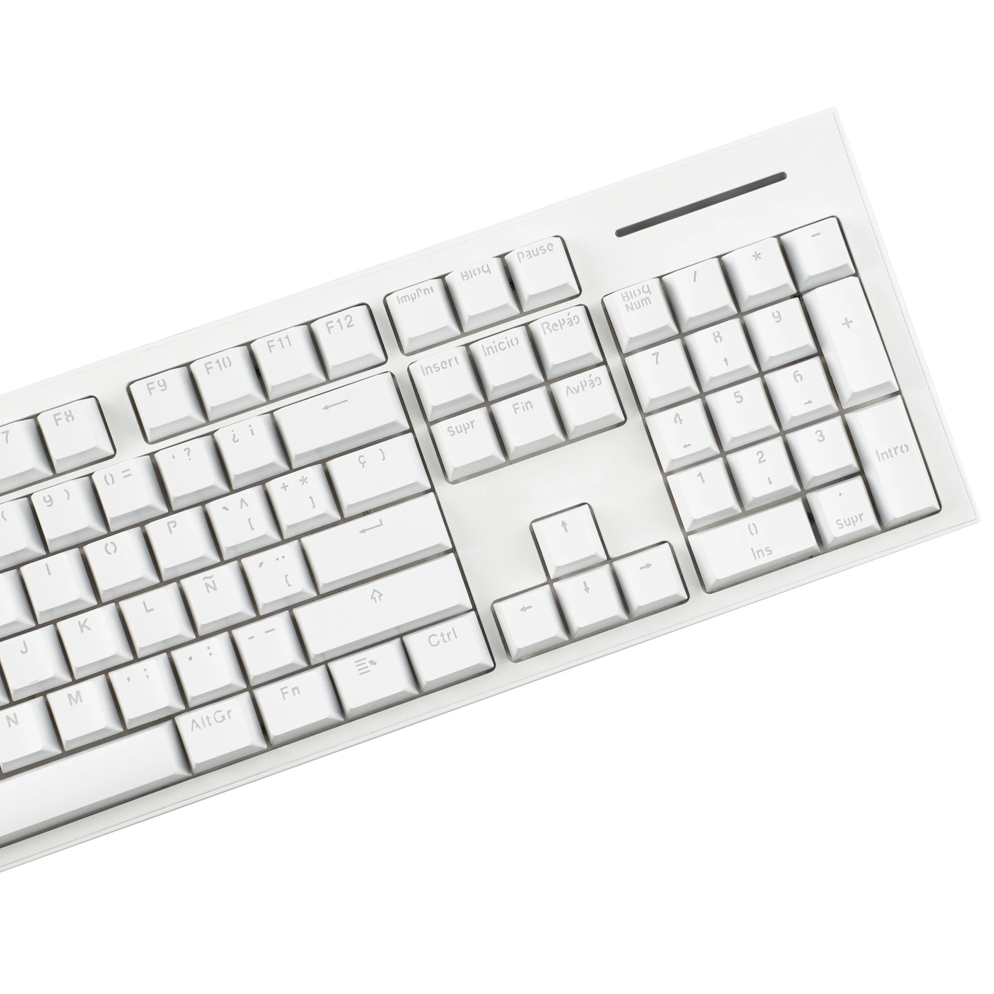 132 Keys Spain Backlit OEM Profile Black White Minimalist Double Shot Keycaps for 68/75/87/98/104/108 MX Mechanical Keyboard view 6