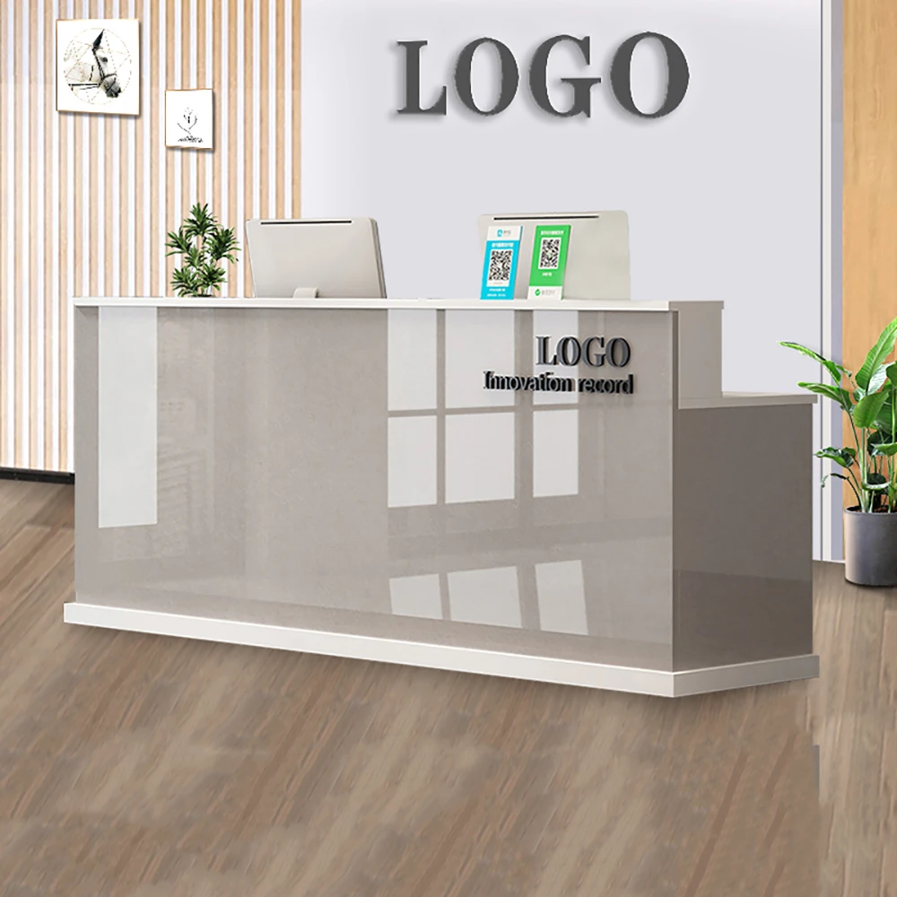 Simple Trendy Bar Counter Cabinet Quality Unique European Wide Reception Desk Modern Nordic Mostrador Commercial Furniture