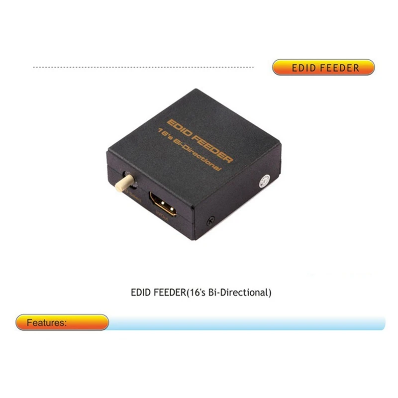 4K -Compatible EDID Manager, Bi-Directional HD Audio Video 1080P 4K 5.1 2CH 3D CEC Pass Through