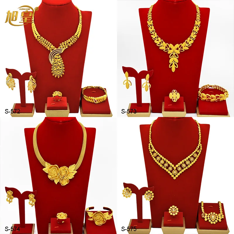 

Geometric Noble Temperament Bridal Set 24K Gold AU999 Women's - Minimalist, geometric lines boost bridal aura